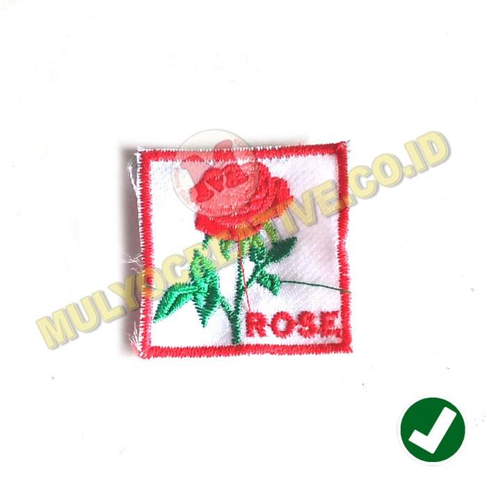 promo Bordir Mawar Regu Tanda Rose Bunga Pramuka Bet murah