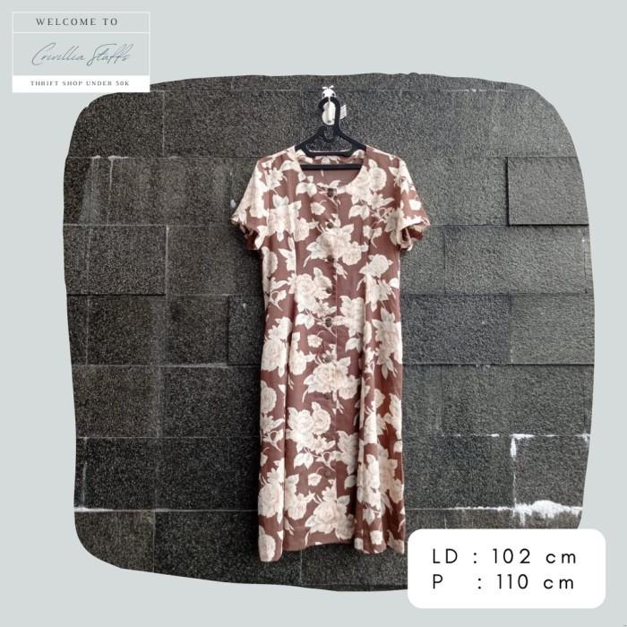 Manda New Thrift Dress Sifon Motif Bunga-bunga