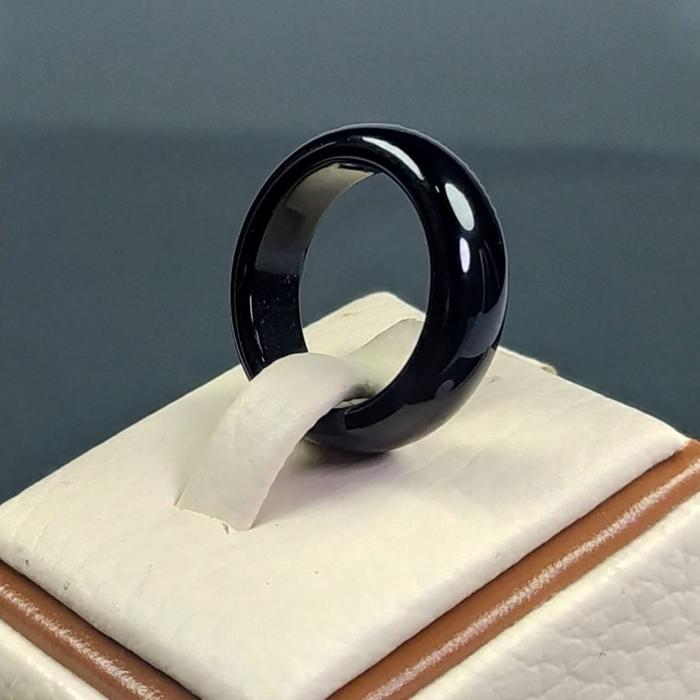 Cincin Batu Giok Hitam Asli China