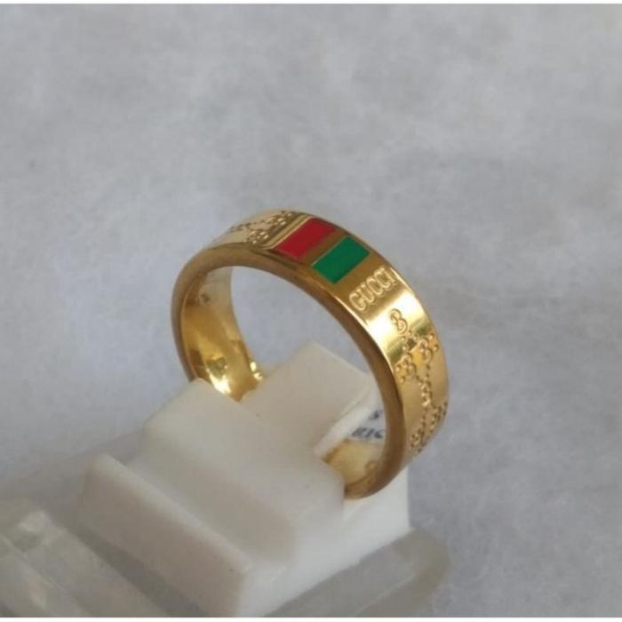 Cincin Gucci Titanium Pria Dan Wanita Ring Original Anti Karat