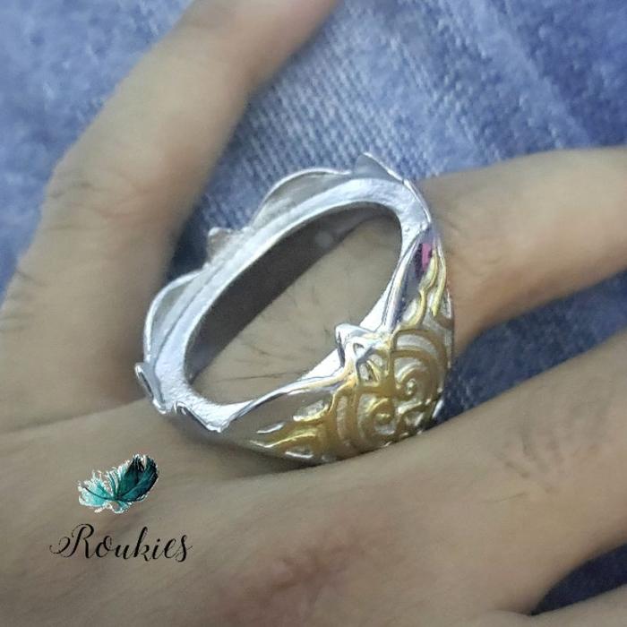 Ikatan Emban Cincin Titanium Gigi Buaya 20x30mm