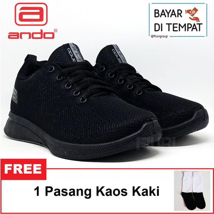 ANDO ELSIE 33-36 FULL HITAM SEPATU SNEAKERS KETS CASUAL WANITA