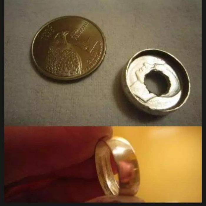 Viral Cincin Koin Malaysia Asli Anti Luntur cincin Logam Tahun 91 Pria