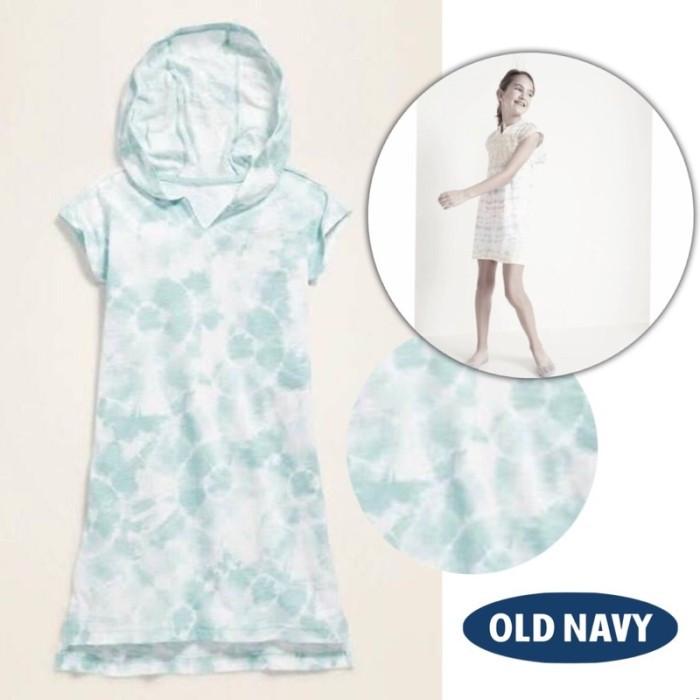 Manda Old Navy Kids Hoodie Dress Blue Tie Dye-sampai Dewasa