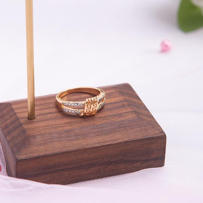 A-78 Cincin Xuping Asli Zirkon Perhiasan Kawin Emas