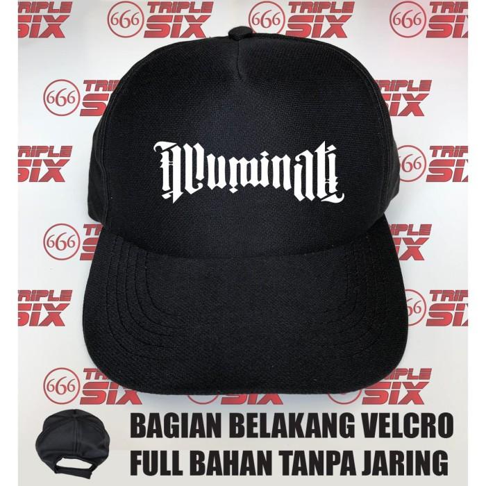 Topi Trucker tanpa jaring Baseball Desain Illuminati Iluminati
