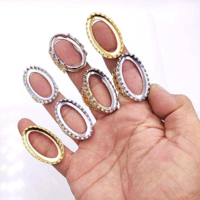Cincin Akik Emban Ring Batu Pandan 33x18mm
