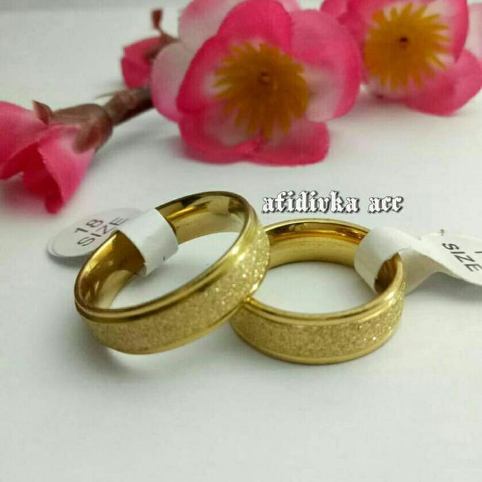 Cincin Titanium Grafir Nama cincin Couple Free Ukir Nama