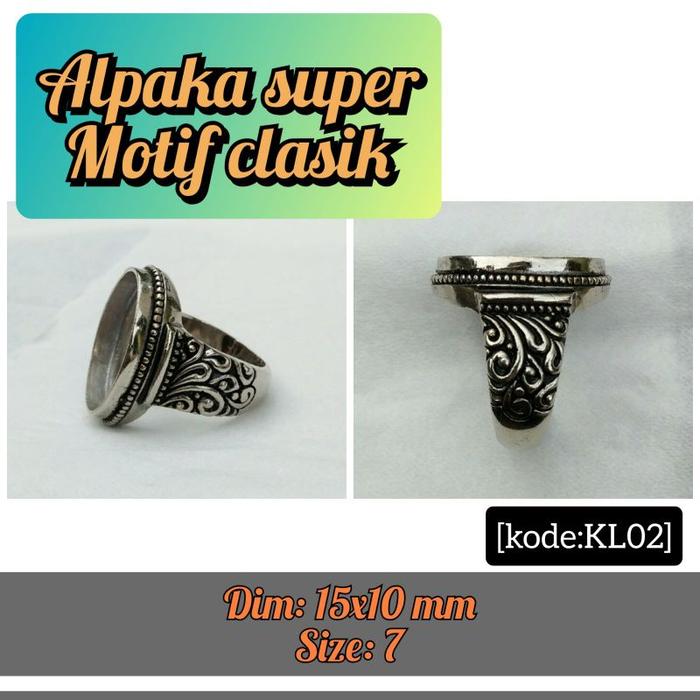 Emban Alpaka Super Kwanjin Model t Ukir Klasik Kode Kl.02