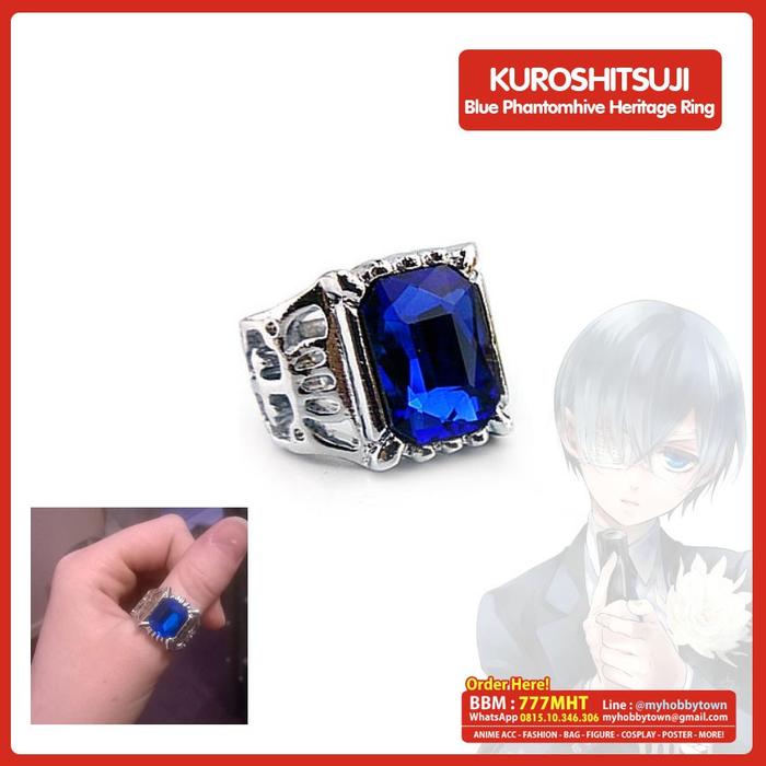 Cincin Kuroshitsuji Black Butler Ciel Phantomhive Heritage Biru