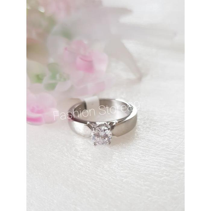 Cincin Emas Putih Titanium Nikah Tunangan Couple Halal Impor Terjamin