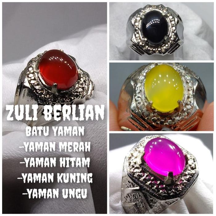 Cincin Batu Yaman Hitam yaman Merah yaman Kuning yaman Purple ungu