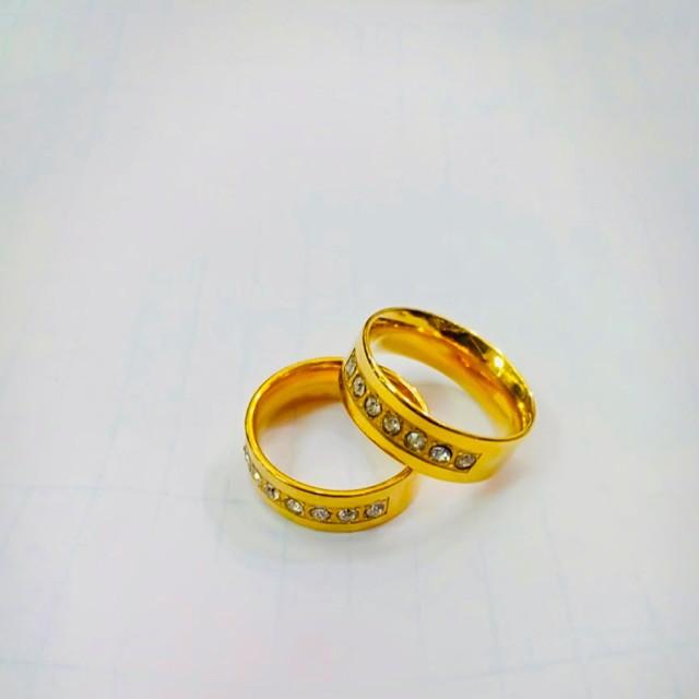 Cincin Ring Cincin Couple cincin Tunangan Kawin titanium Cicin Titaniu