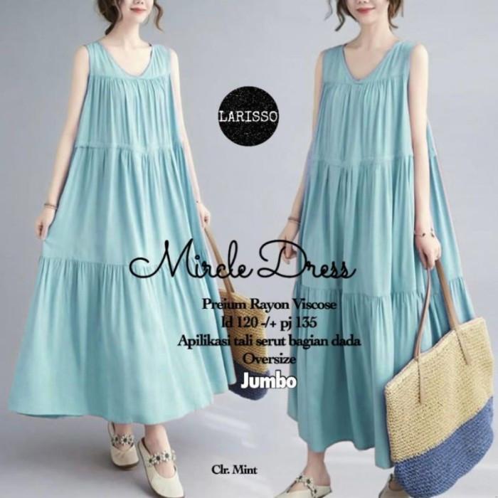 Manda Rifi Inner Iner Dress Polos Tanpa Lengan Moela Berlabel Muslim M