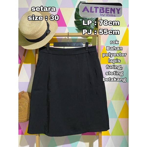 Rok Skirt Pendek Mini Korean Style Thrift preloved pl Warna Hitam Navy