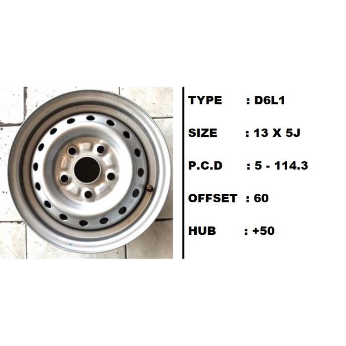 Jual Velg Kaleng R13 Lubang 5 Tipe D6L1-Velg Mobil GdMax T120ss Carry