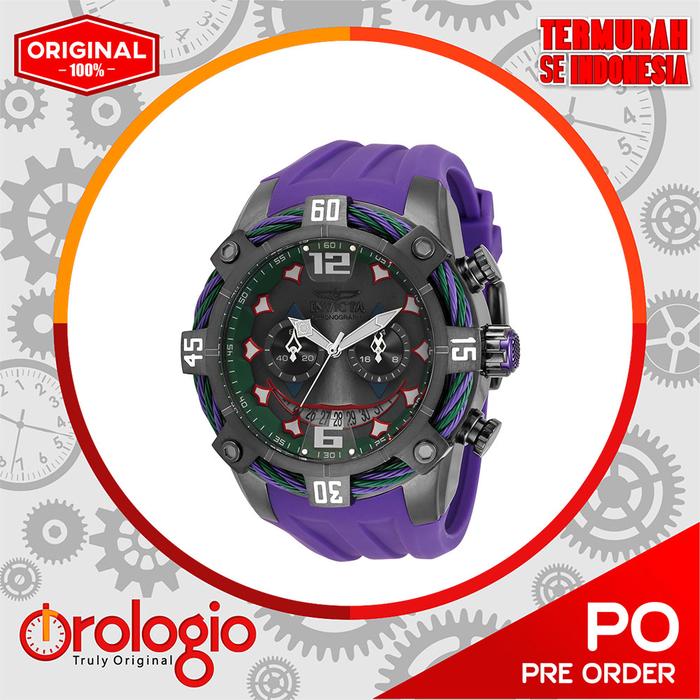 Invicta DC Comics Joker Men's Watch - 51mm, Purple (33166) - Ori