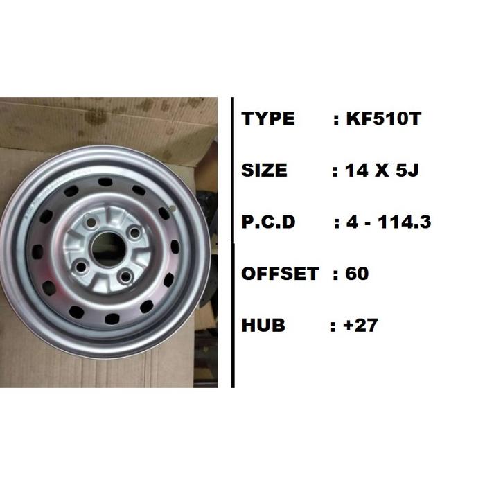 Velg kaleng Mobil Ring 14 Tipe KF510T Velg Mobil L300 Diessel Traga
