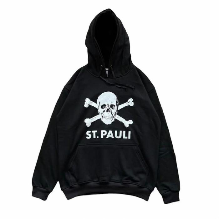 Hoodie St Pauli Ultras Skull Logo Hoodie Pria & Wanita Hoodie Original