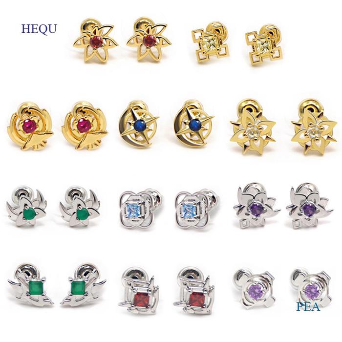 Hequ Genshin Impact Anting Klip Telinga Desain Xiao Zhongli Tartaglia