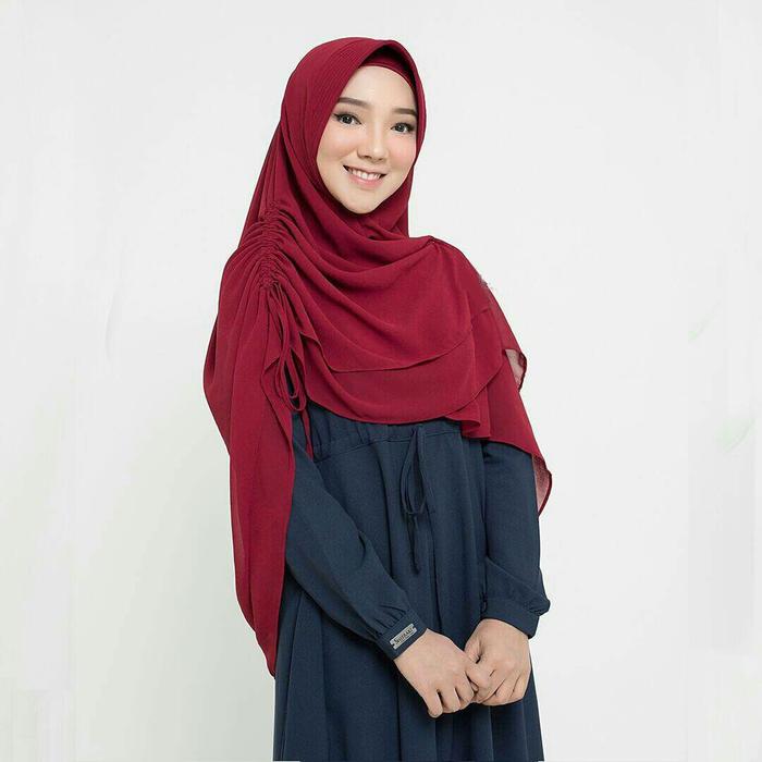 Khimar Kerut Zanita / Bergo Instan / Jilbab Syari / Murah Wanita