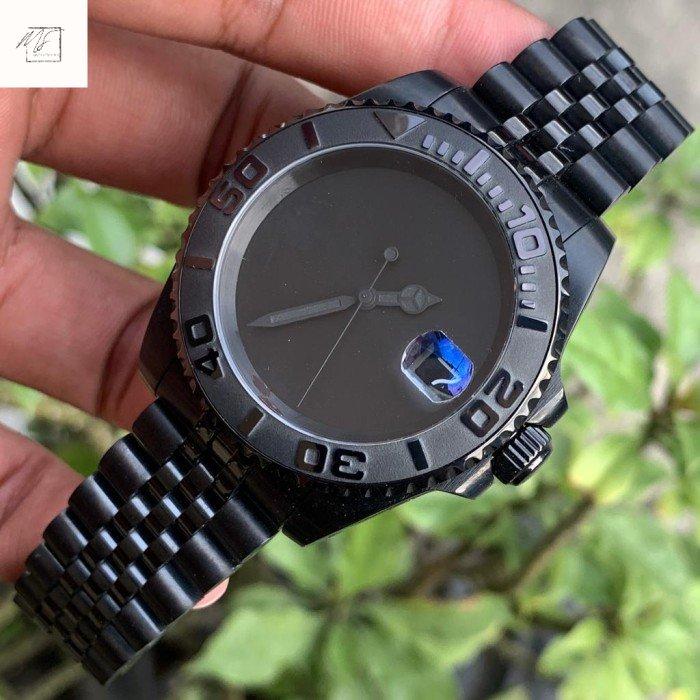 Mod Seiko Yacht Master NH35 Automatic Seiko Mod Full Black Chain