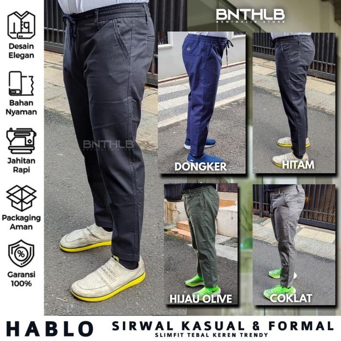 Celana Sirwal Formal dan Kasual Slimfit Hablo