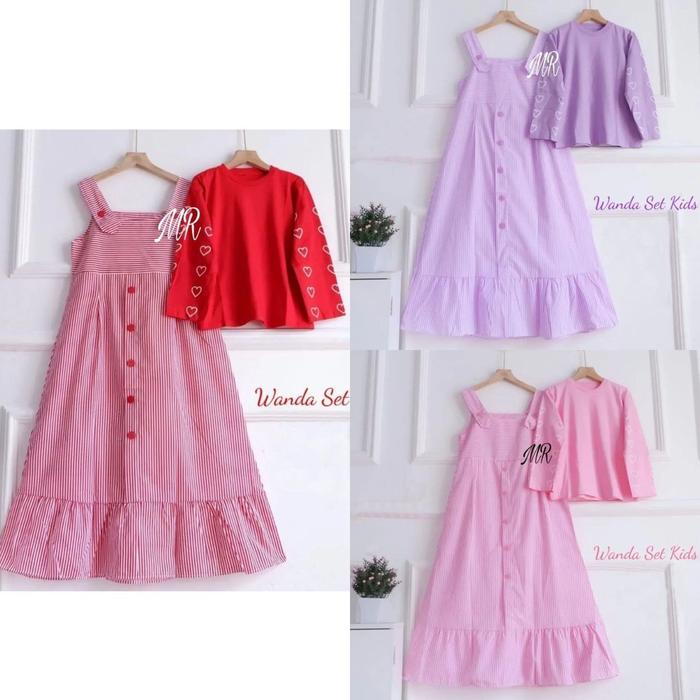 SET OVERALL ANAK TANGGUNG 2IN1 ANDA 9-12THN GAMIS MUSLIM ANAK ABG JR18
