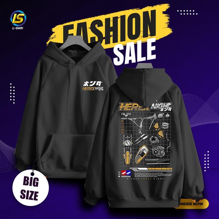 JAKET WISATA HEREX NIGTH HOODIE RACING WISATA HEREX JAKET CB HOODIE