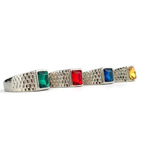 Cincin Batu Akik Pria Red Ruby Zamrud Hijau Safir Biru Sapphire C75