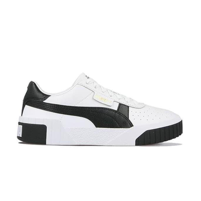 Sepatu Casual wanita PUMA CALI WHITE BLACK (369155-17) Original BNIB