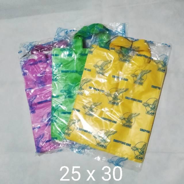 TAS PLASTIK SHOPPING BAG PLASTIK PACKING HANDLE KENDURI