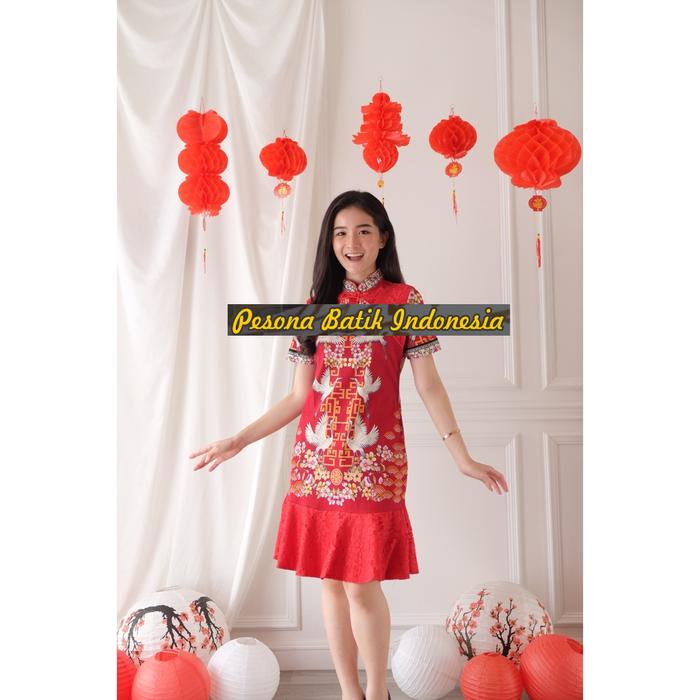 Baju Batik Pria Wanita Imlek Pesta Kondangan Chinese Jumbo Premium