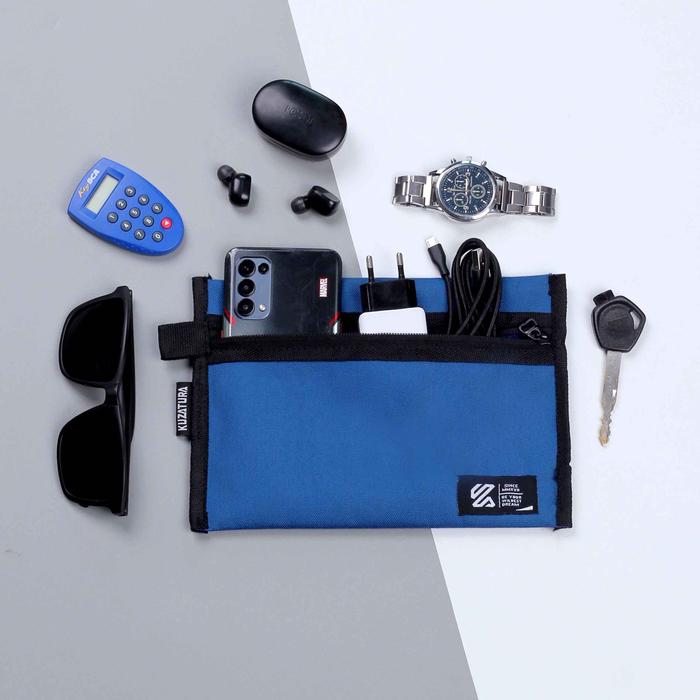 Clutch Pria Pouch Hand Bag Hanging Wallet Tas Tangan Biru KZS 127