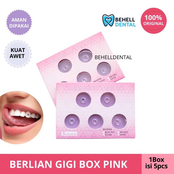 Permata /Diamond Gigi Motif (Bintang,Love,Daun)