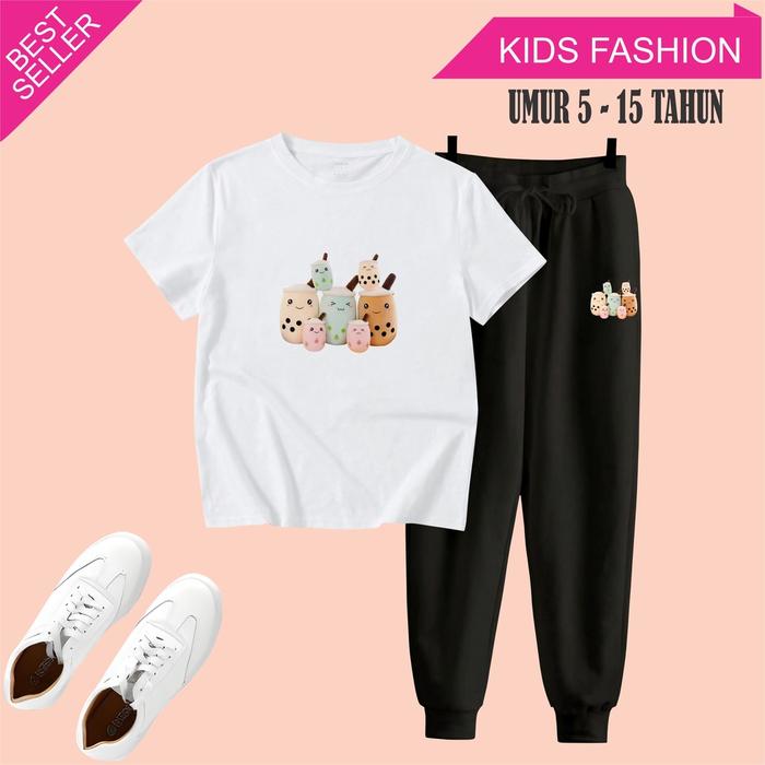 SP311 MCL - Setelan Kaos anak 5-15 Tahun Boba Doll OBRAL