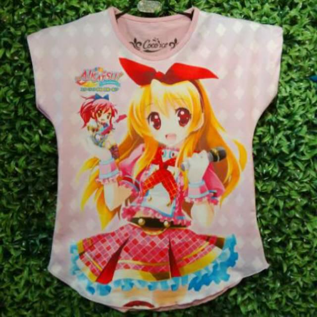 Tee Anak /Kaos Anak Import Cocoice Aikatsu