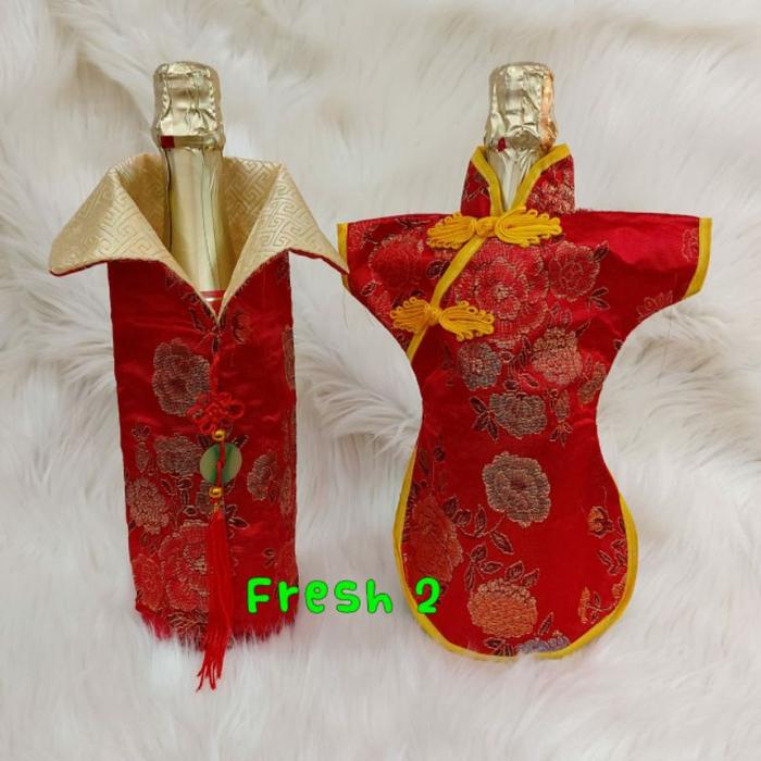 baju botol sangjit terbaru / baju botol / baju wine / cover wine kyj