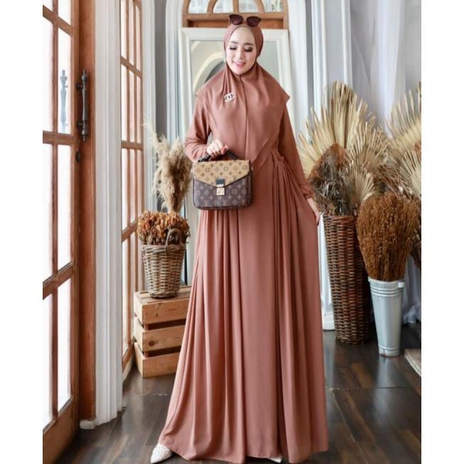 Baju Lebaran Wanita Muslimah Terbaru Rabania Syar'i Bahan Ceruty