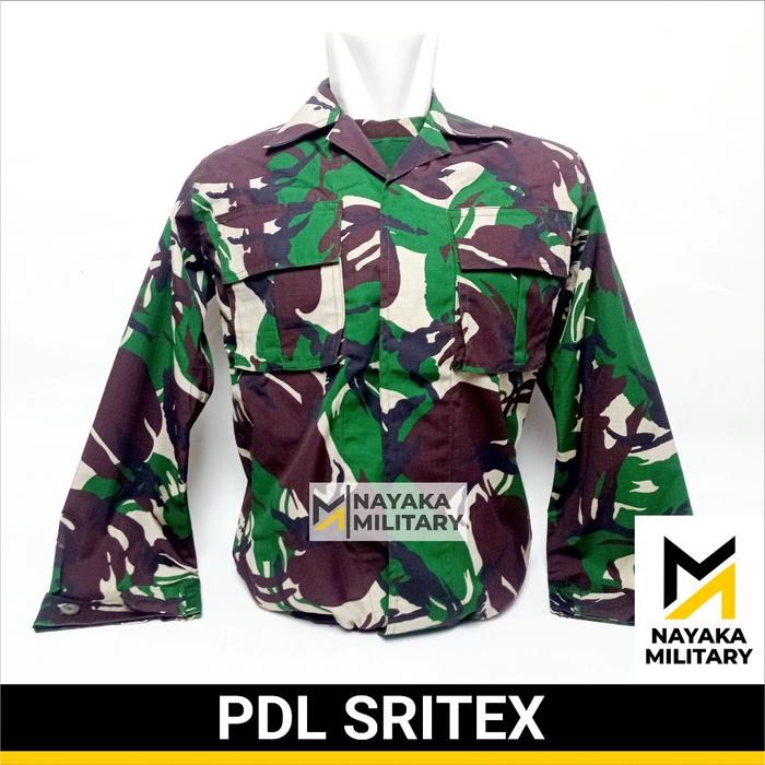 Baju PDL Sritex Sritek Stelan TNI Tentara Seragam Loreng Ripstop