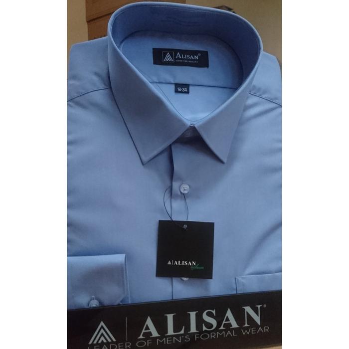 ALISAN  Kemeja Polos Lengan Panjang - REGULER //BIRU - 3 / B-3//