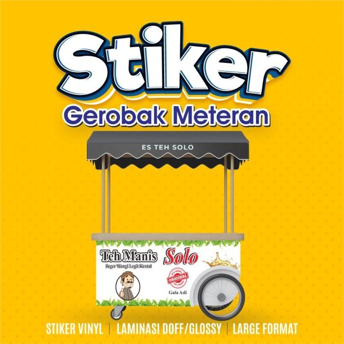 STIKER GEROBAK ROMBONG JUALAN MAKANAN TEH SOLO MURAH