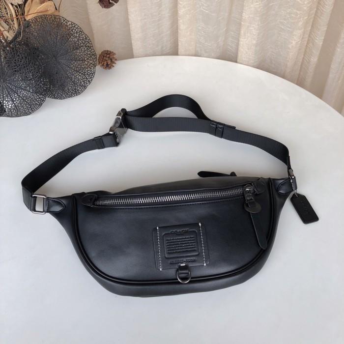 COACH Men Full Leather Rivington Belt Bag Pochette