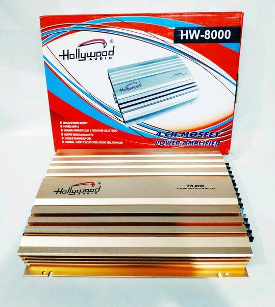 Power Hollywood HW-8000 - 4 CH MOSFET POWER AMPLIFIER - V3i Auto