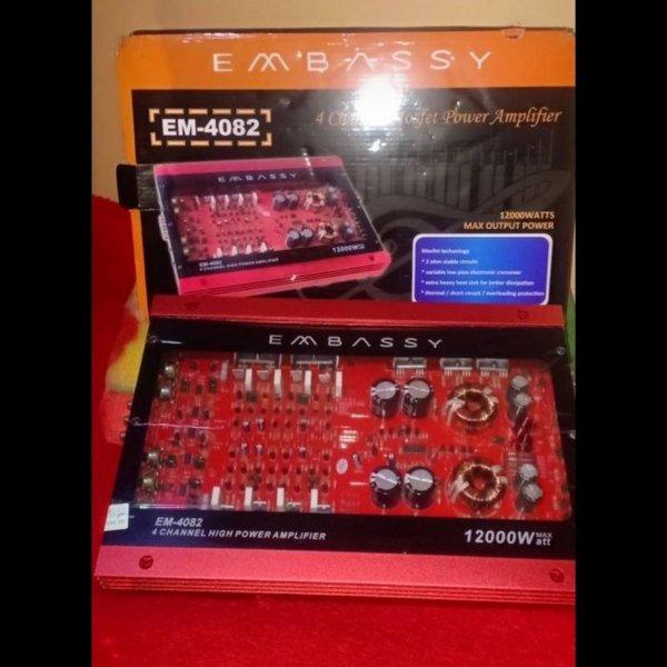 power amplifier embassy 4 channel 4channel transparant em 4082 Diskon