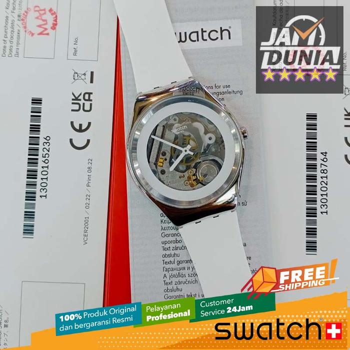 JAM SWATCH ORIGINAL SYXS138 SYXS 138 JAM UNISEX PURE WHITE IRONY ORI