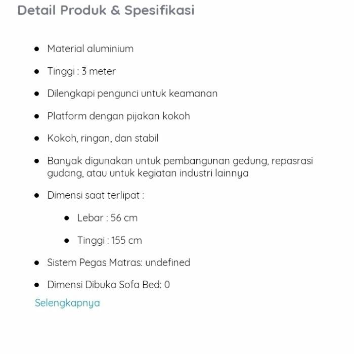 Krisbow scaffolding multi fungsi alumunium 3m