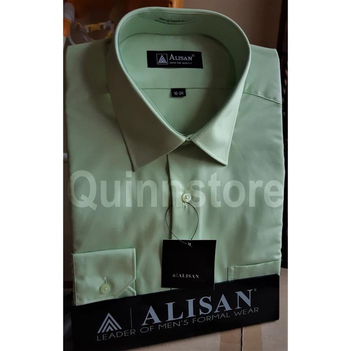 ALISAN Kemeja Polos Lengan Panjang - Reguler - Hijau #9