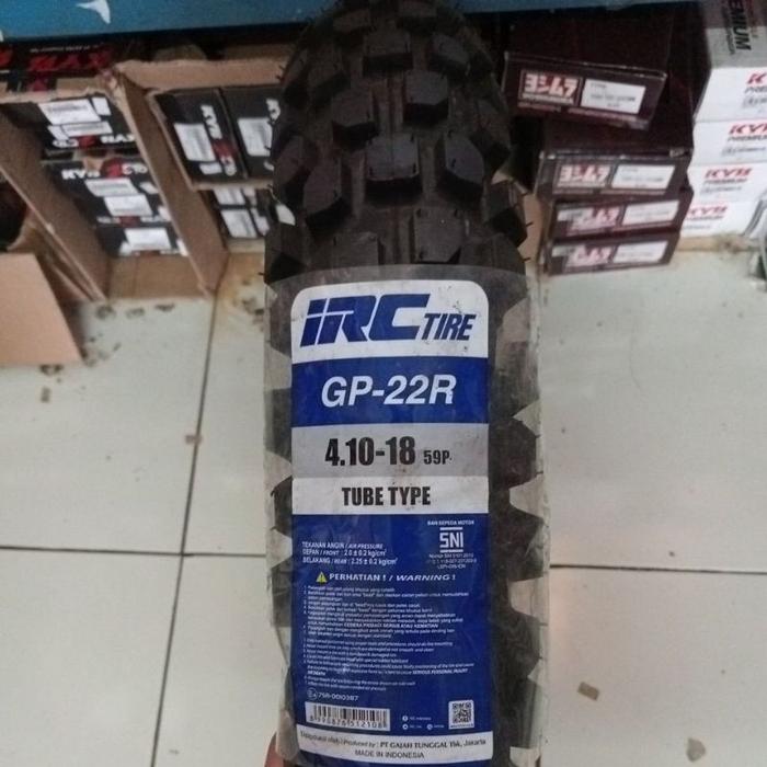 BAN TRAIL 4.10 RING 18 IRC GP-22R KLX CRF BELAKANG Ban IRC Trail