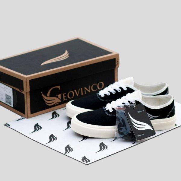 Sepatu Sneakers Original Geovinco BLASH Hitam Unisex Shoes Vulcanize